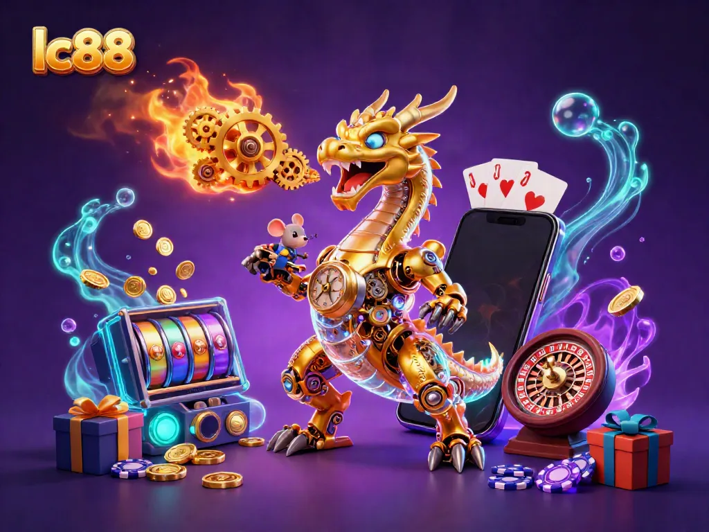 Experience thrilling wins at lc88 with our stunning 3D casino dragon scene igniting excitement and fortune.