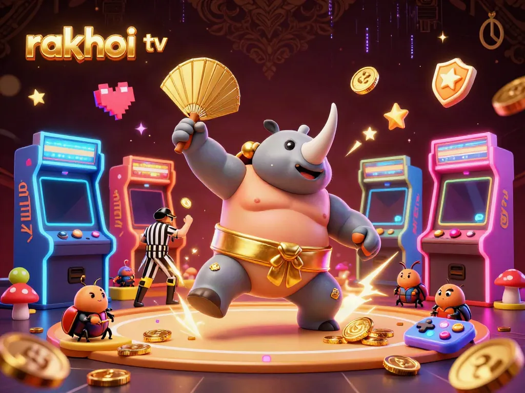 Experience thrilling goldden coin action at rakhoi tv with dynamic gaming elements and vibrant illustrations.
